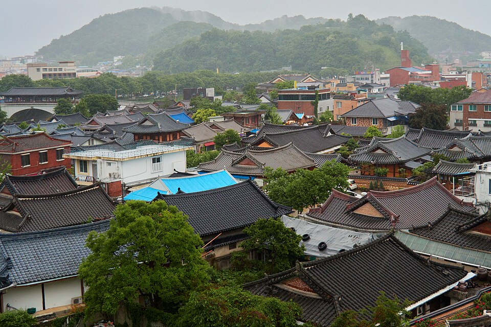 Rooftops of Jeonju Hanok Village in South Korea