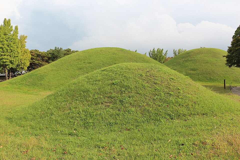 Royal tomb mounds at Daereungwon Tomb Complex in Gyeongju